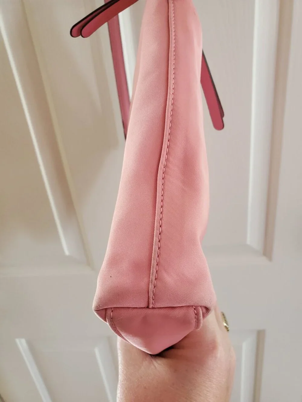 KATE SPADE Jae Flat Nylon Crossbody Bag Pink Leather Strap in Pink